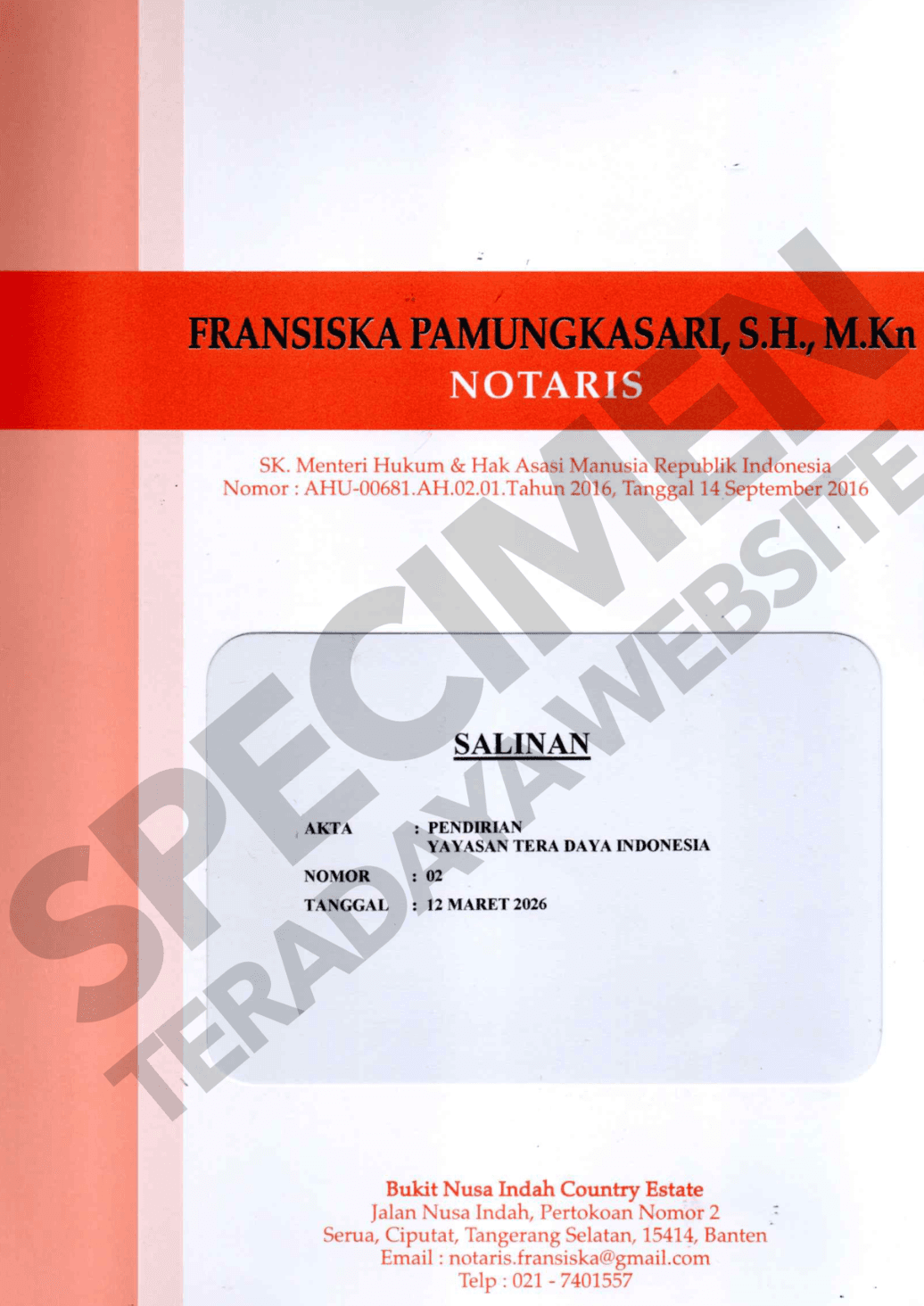 Akta Pendirian